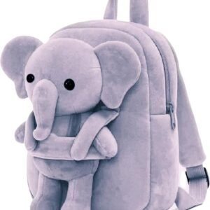 Frantic Kids Velvet School Bag soft plush standard Cute Backpack Baby Girl Preschool Mini Travel Bags Ideal for Baby Girl & Baby Boy & Toddlers Picnic Carry Travelling Bags (2-5 Years)