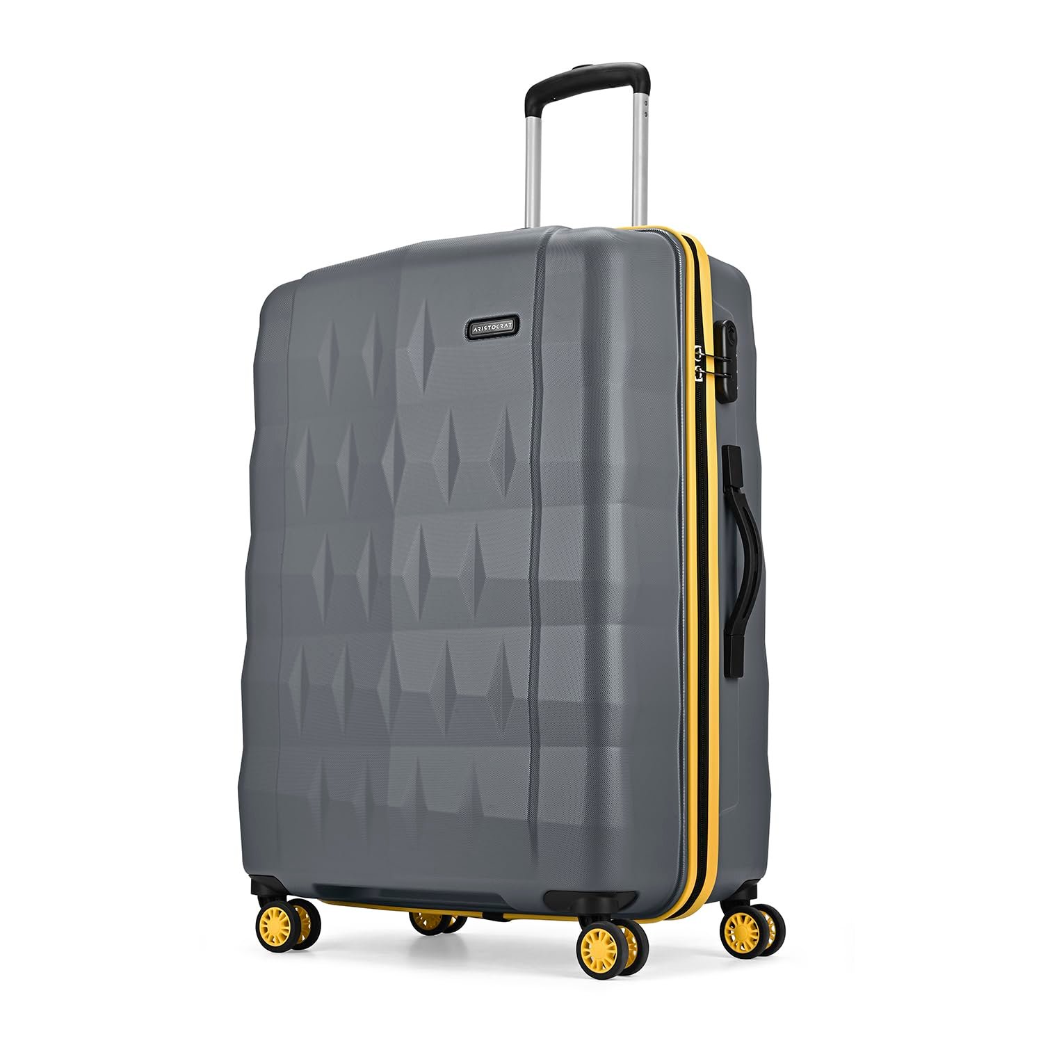 Aristocrat Comet Set of 3 Trolley Bag 56, 66 & 76cm | Small+Medium+Large | Hard Luggage| Smooth 8-Wheel Suitcase| Combination Lock with Sturdy Zipper | 3-Year International Warranty (Grey)