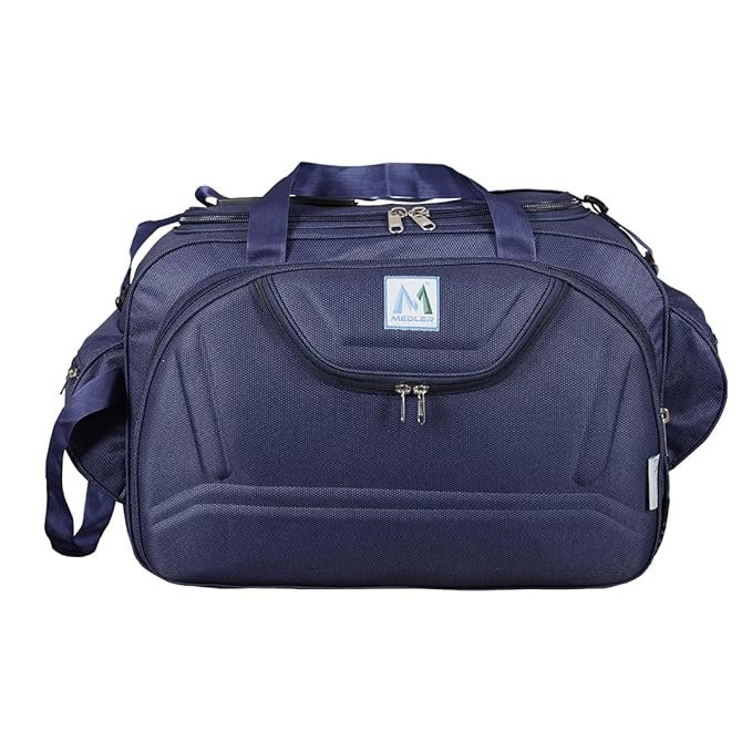 M MEDLER Epoch Nylon 55 litres Waterproof Strolley Duffle Bag- 2 Wheels - Luggage Bag - (Navy Blue)