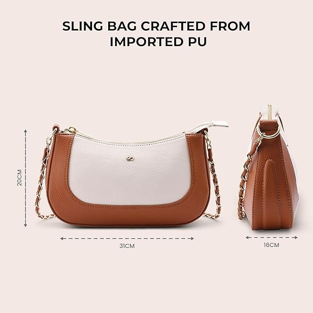 Symbol Premium Women's Sling Bag crafted from Imported PU | Stylish Handbag | Ladies Purse