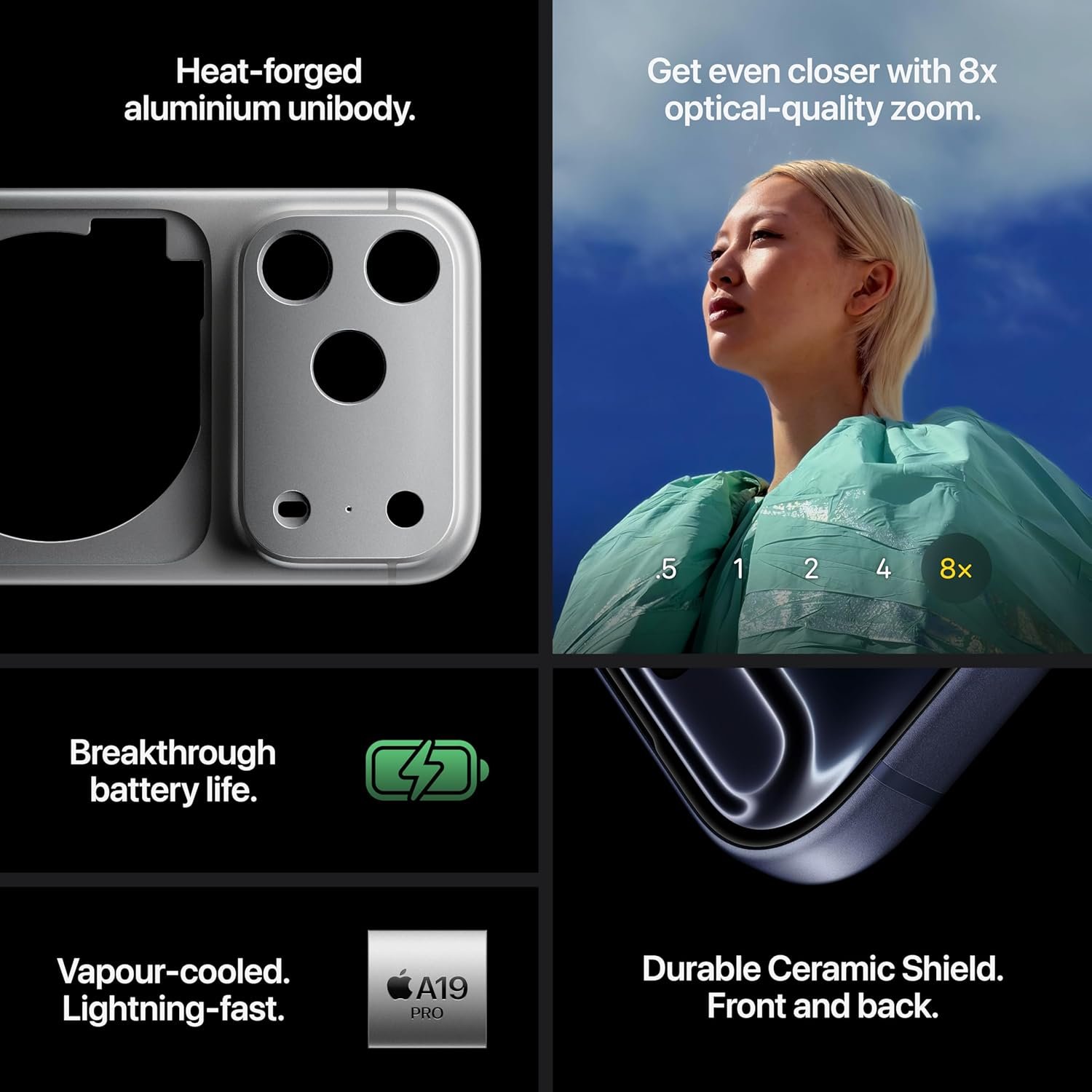 iPhone 17 Pro 1 TB: 15.93 cm (6.3″) Display with Promotion up to 120Hz, A19 Pro Chip, Breakthrough Battery Life, Pro Fusion Camera System with Center Stage Front Camera; Cosmic Orange